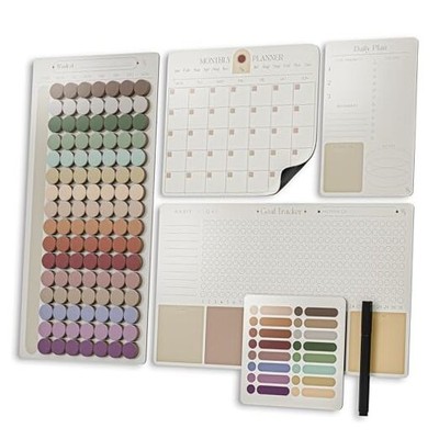Premium Color-Coded Time Block Planner, Refrigerator Magnetic Planner Set, 