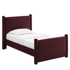 Rael Performance Velvet Twin Platform Bed