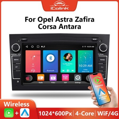 DAB+ Autoradio Android 14 GPS Navi Für Opel Astra H Corsa C D Meriva Zafira A B