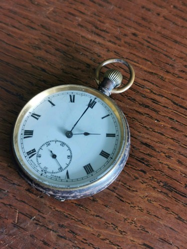 Reloj Bolsillo Suizo 15 Joyas, Estuche Azulado, Para Restauración / Piezas #N535 - Imagen 2 de 8