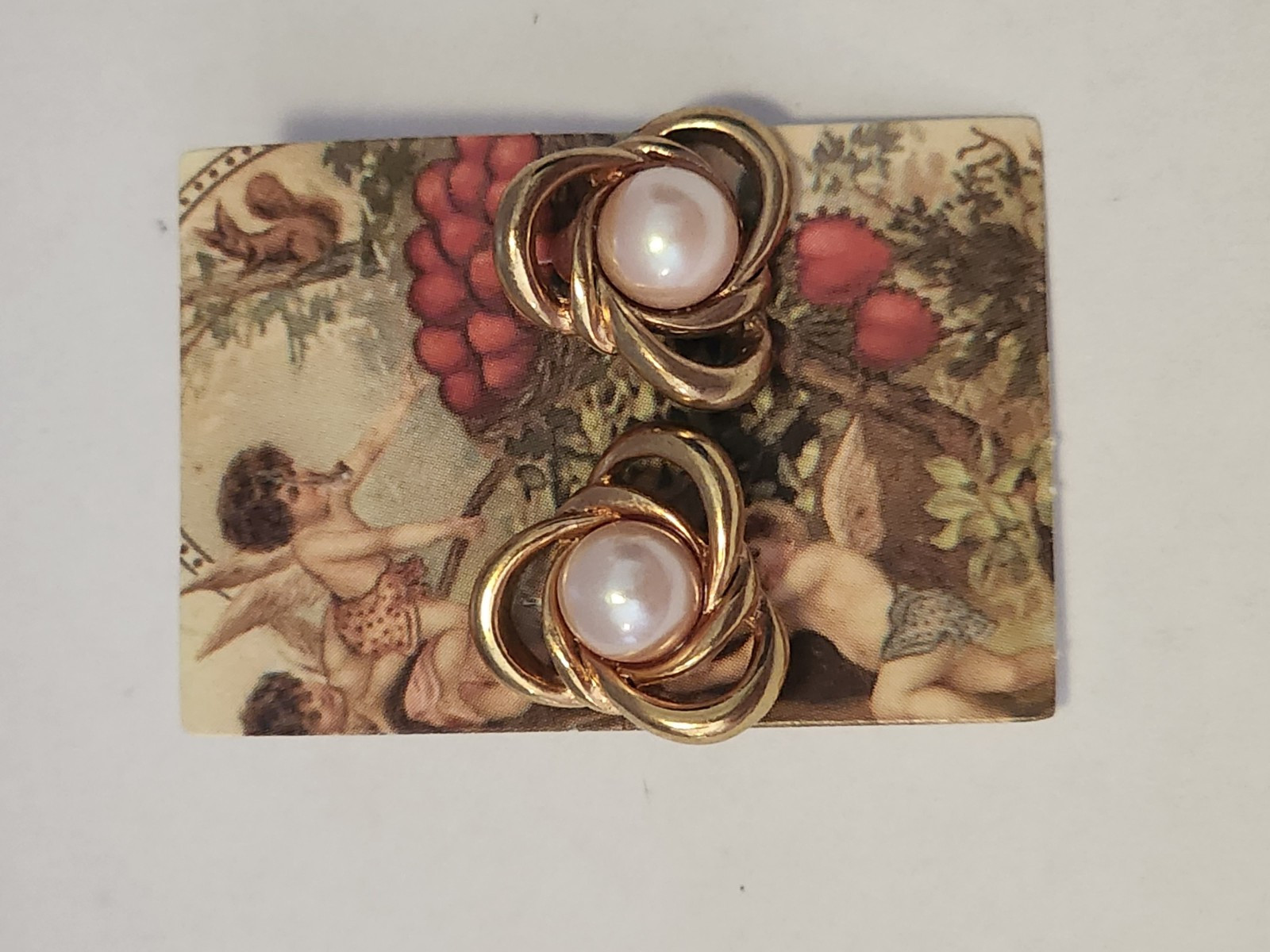 Vintage Small Triple Interlocking Open Goldtone L… - image 2