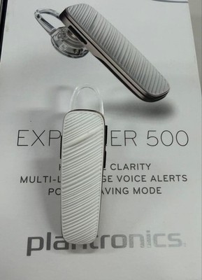 Plantronics EXPLORER 500 Bluetooth Wireless Headset HD Voice Weiß Gebraucht