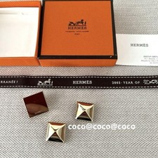 Bague écharpe Hermès Medor sergé doré sergé de 3 pièces excellent état d'occa...