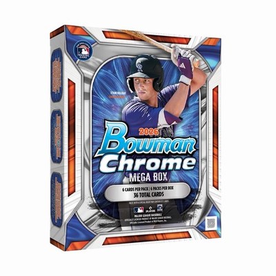 PRESALE 2026 Bowman Chrome Baseball Mega Box Release Day 9/23 ..Ships From WA