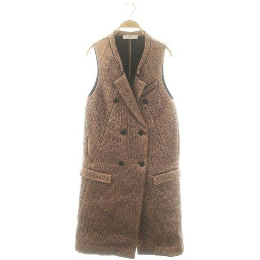 Prada Gilet Cappotto Lungo 40 Rosa Nero MI Usatoec462e8d1d3b37d59057e7bb53f