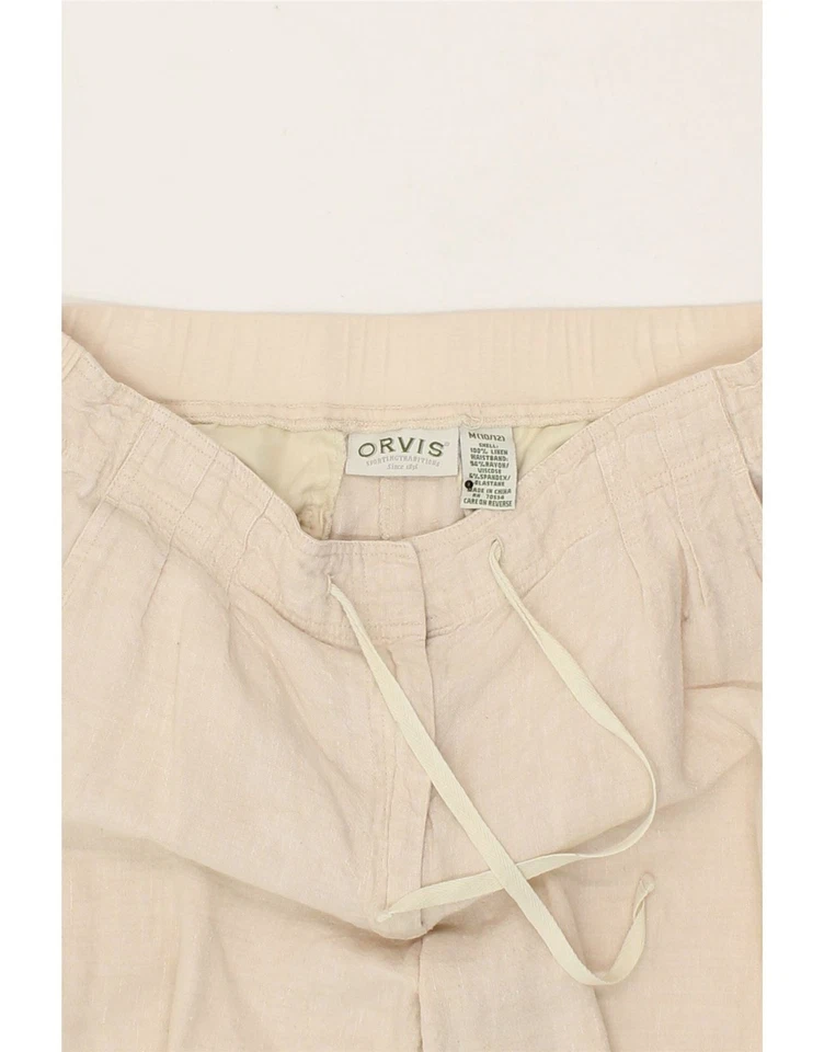 Pantalones Cortos Chinos ORVIS Mujer US 10 Medianos W28 Beige Lino CH70 Foto 3 de 3