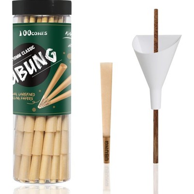 Ubung 100 Brown King Size Pre-Rolled Cones with Tips & Accessories