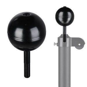 AplusChoice 2PCS 3" Flag Pole Ball Topper Ornament Aluminum Anodized Finish