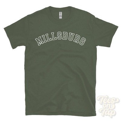 MILLSBURG T-SHIRT RETRO VARSITY STYLE new york orange