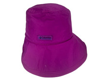 Vtg 90s COLUMBIA Pink/Purple Warm USA-MADE WINTER HAT Bucket Sun Hike Ski LARGE