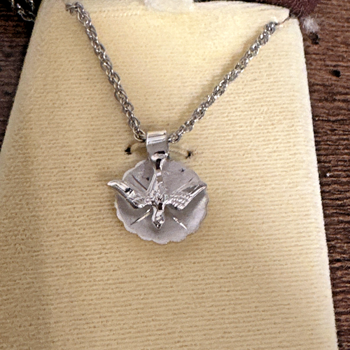 Cathedral Sterling Silver Holy Spirit Dove Pendant 18" Necklace Vintage ...