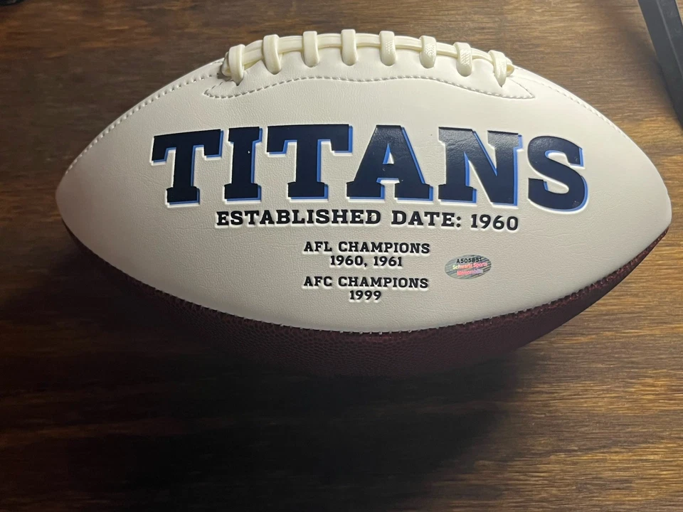 JEVON KEARSE Signed Embroidered Tennessee Titans Logo Football SCHWARTZ COA - Image 2 of 4