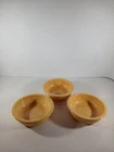 SET OF 3 BOWLS FIESTA  YELLOW 5 1/2" CEREAL SOUP BOWLS  USA  FIESTAWARE