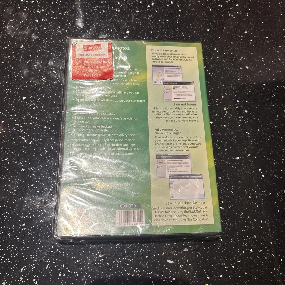 ROXIO BACK ON TRACK ONLINE 12 MONTHS UNLIMITED ONLINE STORAGE BRAND NEW SEALED - Image 2 of 2