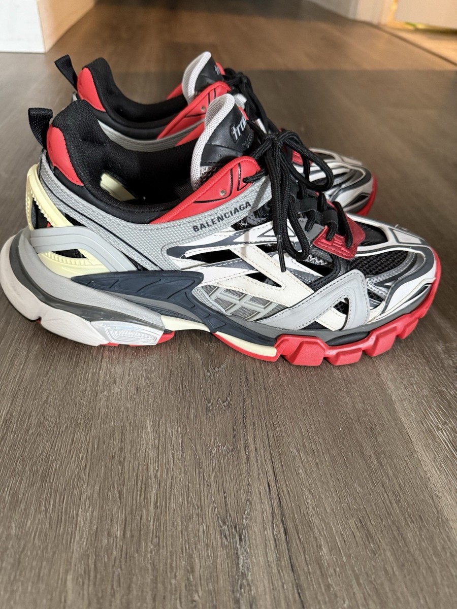 Balenciaga Track.2 Men's Multicolor Low Top Sneakers Black Red