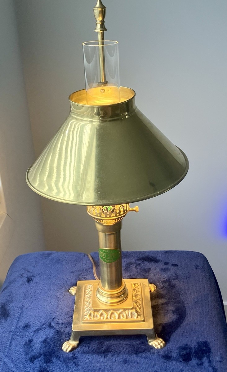 Vintage Brass Lamp Paris Orient Express Brand New Glass Chimney