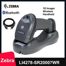 Motorola LI4278-SR20007WR Wireless Bluetooth 1D Barcode Scanner w Cable Cradle