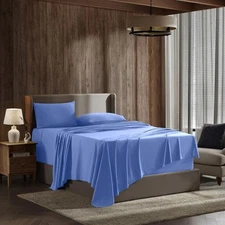 Nestl Queen Sheets Set - 4 Piece Bed Sheets for Queen Size Bed, Double Brushed