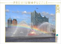 Calvendo Puzzle Elbphilharmonie Rainbow | 1000 Pieces, Finished Size 25.2 × 18.9