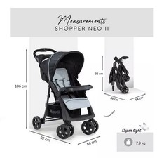 Hauck Shopper Neo II Pushchair - Caviar/Silver (Pre-Owned)