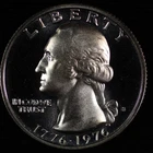 1976 S Washington Gem Proof 40 % Bicentennial Quarter. Lot # 9061-8-023
