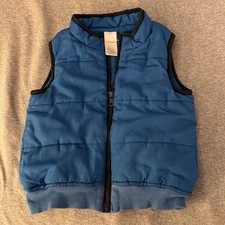Gymboree Puffer Vest Navy Blue 12-24 mos. Full Zip