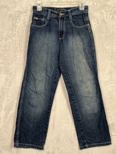 Southpole Boys Jeans Straight Leg Youth 12 Blue Trendy Faded 28x27