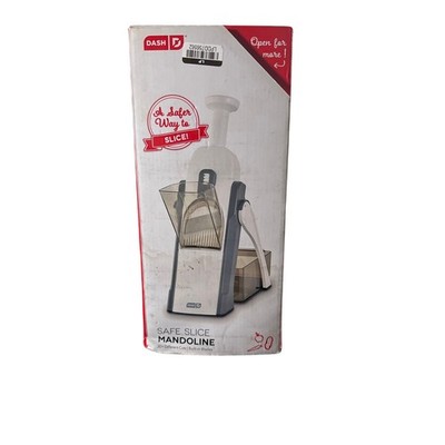Dash Safe Slice Mandoline Slicer Food Prep Veggie Cutter Dicer Gray NIB