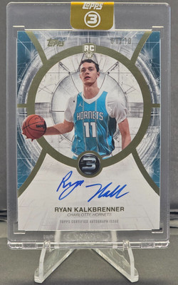 2025-26 Topps 3 Ryan Kalkbrenner Charlotte Hornets GOLD RC Autograph 01/10!