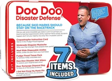 Shart Survival Kit - 7 Items - Emergency Poop Prank Gag Gift. Includes Wet Wipes