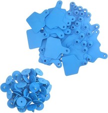 ivestock Identification Blank Ear Tags Goats Sheep Pigs Hogs Cows (Blue)