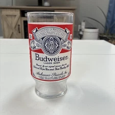 Budweiser- Vintage Anheuser-Busch Footed Beer Glass 12 oz. From 70s/80s