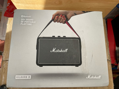 Marshall Kilburn II Tragbarer, wasserdichter Lautsprecher, in Schwarz BRANDNEU VERSIEGELT
