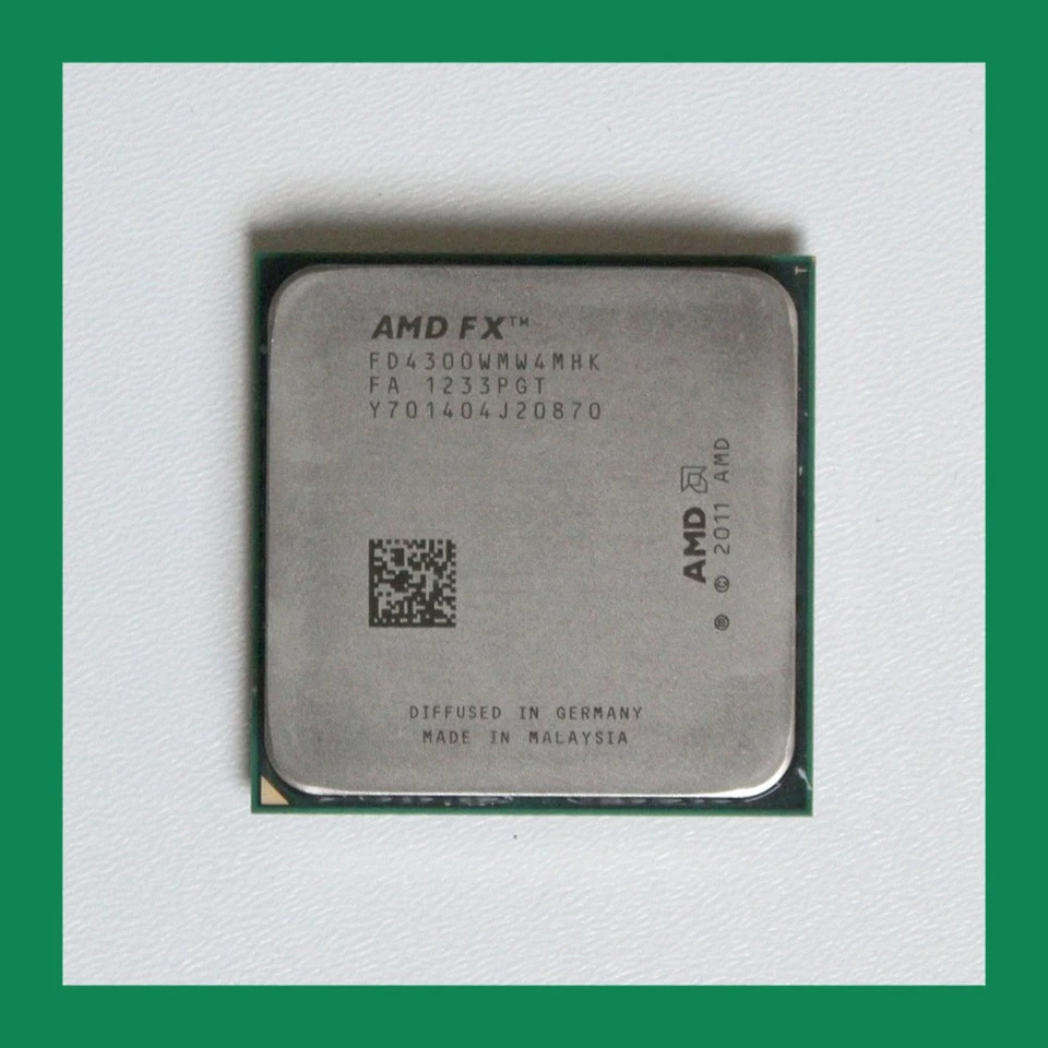 AMD FX-4300 CPU ✔️ Socket AM3+ FD4300WMW4MHK 3.8 GHz 3800 4 Core 4MB Processore - Immagine 2 di 3