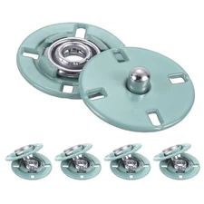 5Pcs Snap Buttons, Metal Invisible Buckle (Lake Blue, 18mm)
