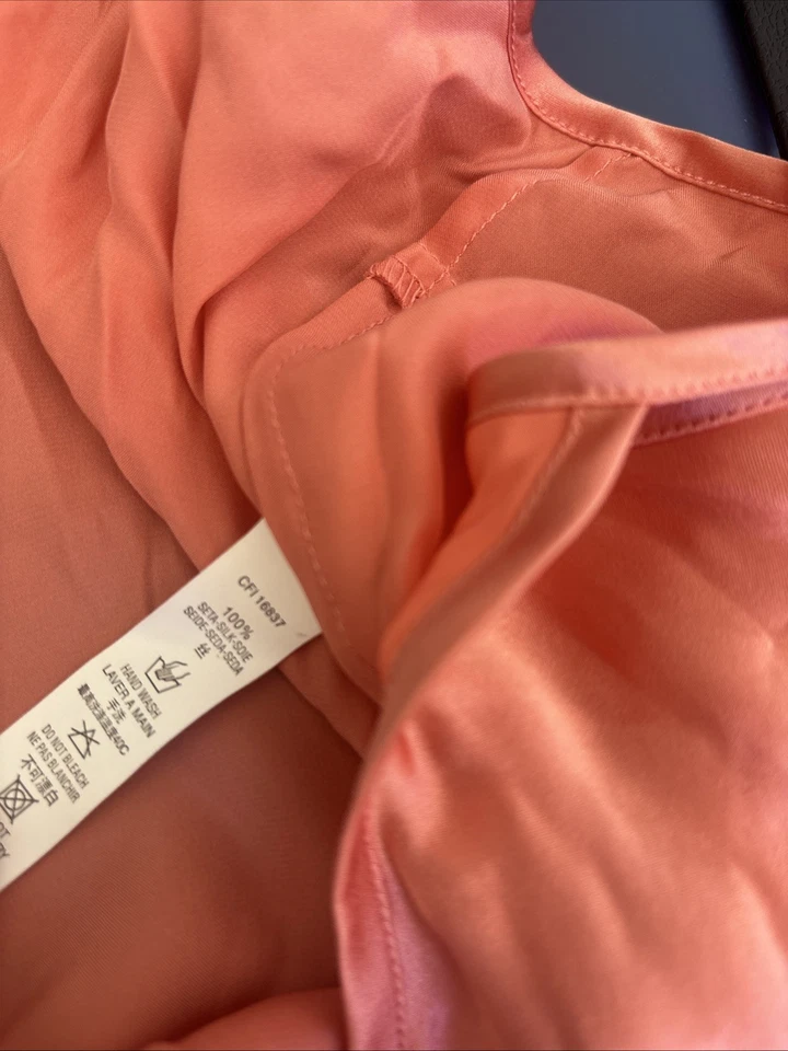 La Perla Studio 100% 桃色粉色丝绸长袍短款 S 码 — 第 3/4 张图片