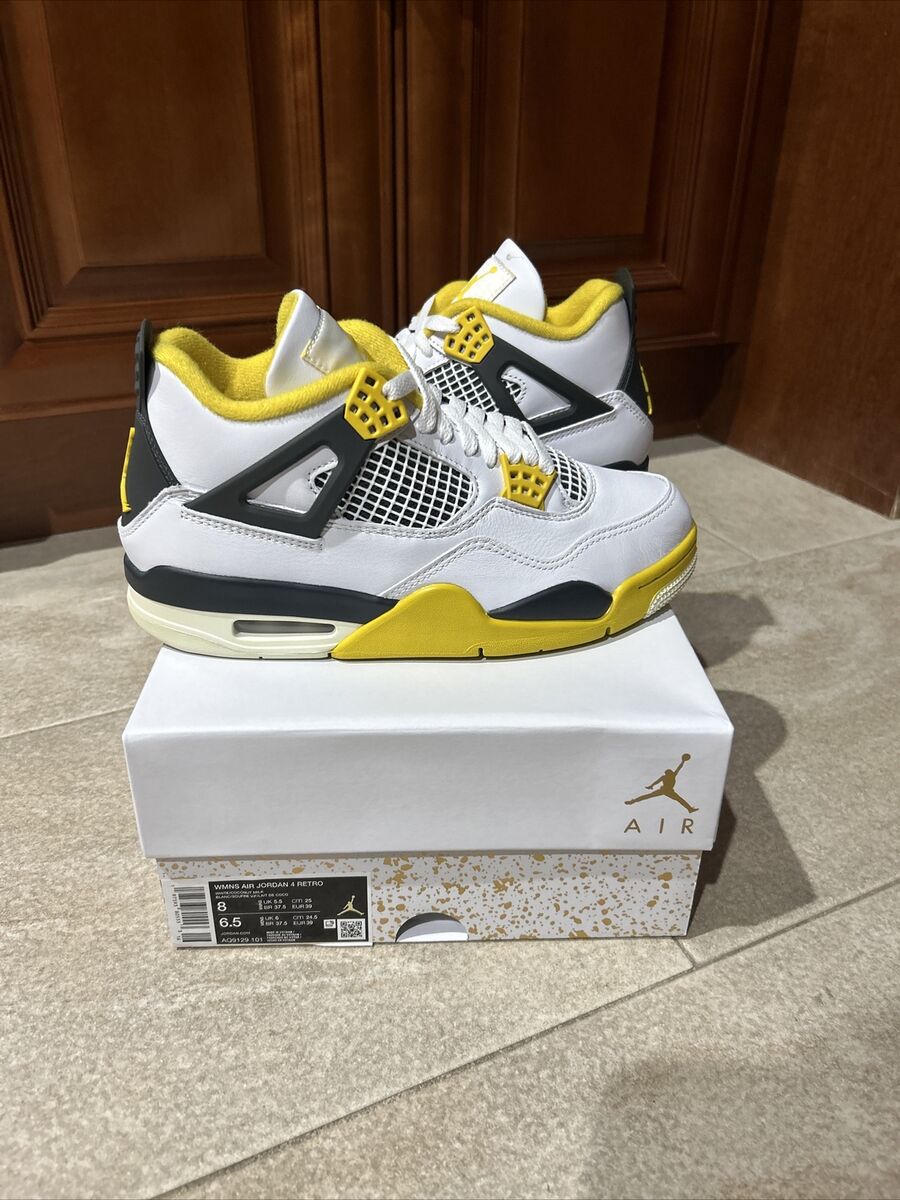 WOMENS AIR JORDAN 4 RETRO_WHITE/COCONUT MILK-VIVID SULFUR WOMENS AIR JORDAN 4 RETRO_WHITE/COCONUT MILK-VIVID SULFUR