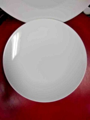 Tabletops Gallery 365 Ceramic COLLINS Off-White DINNER PLATES SALAD  PLATES