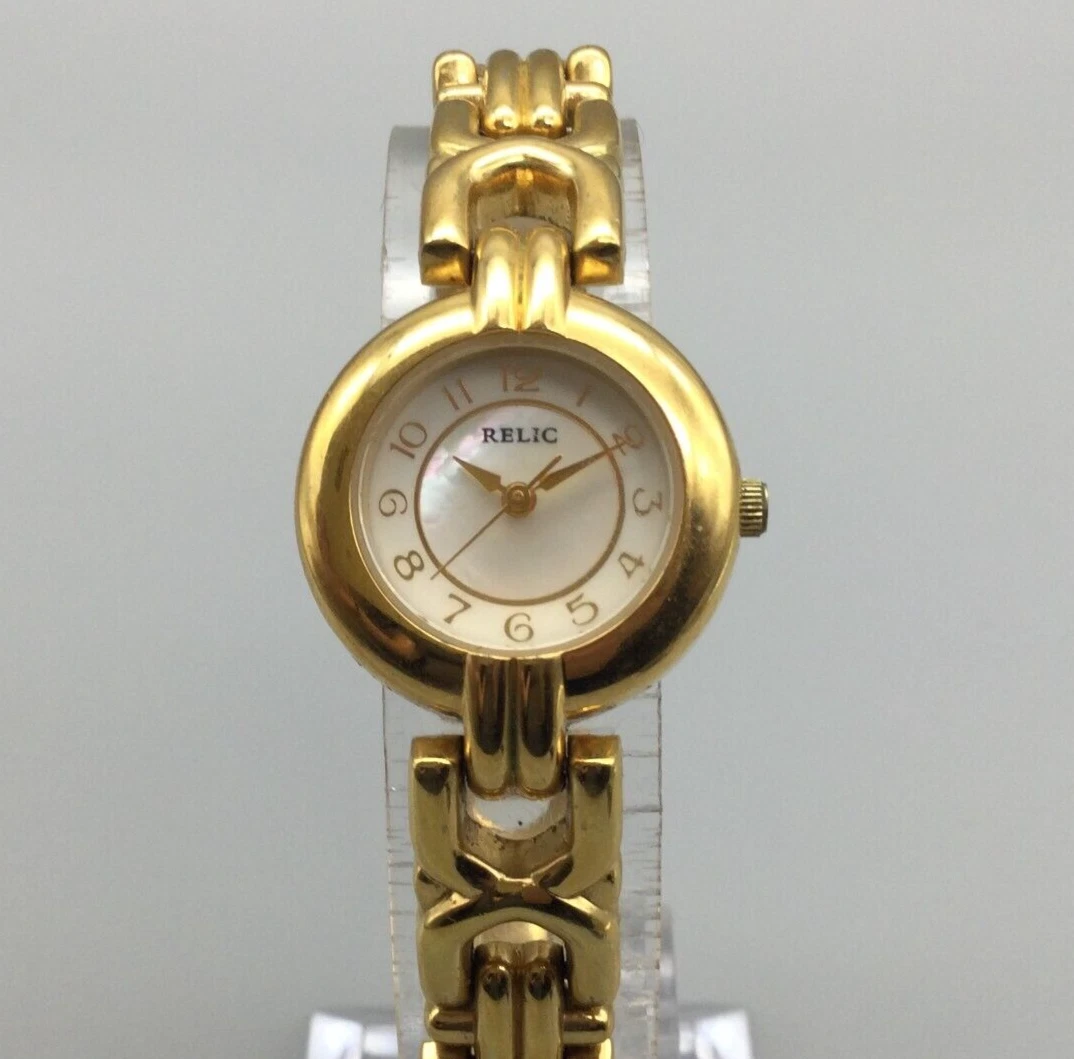 Relic women's gold watch sale