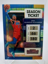2021-22 Contenders Shai Gilgeous-Alexander NBA 75th Anniversary Season Ticket 85