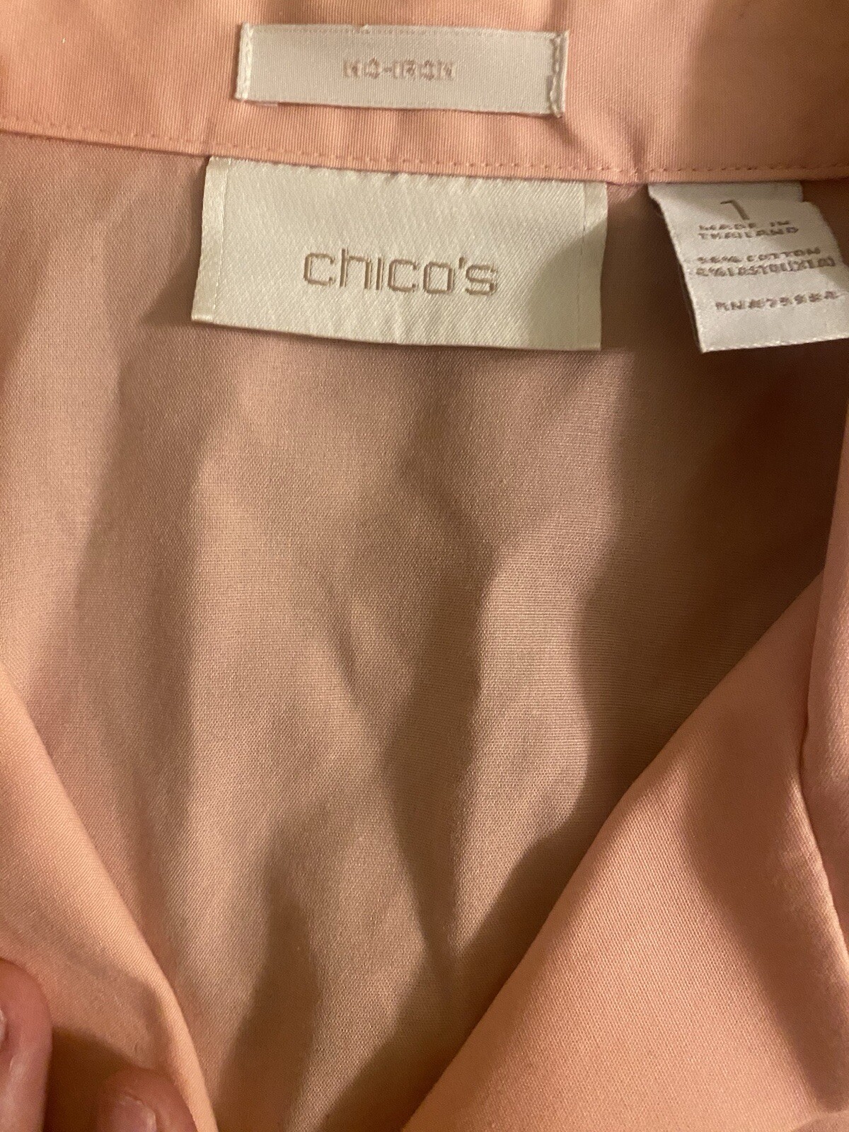 Chicos Light Pink Button Down Collared No-iron Sh… - image 4