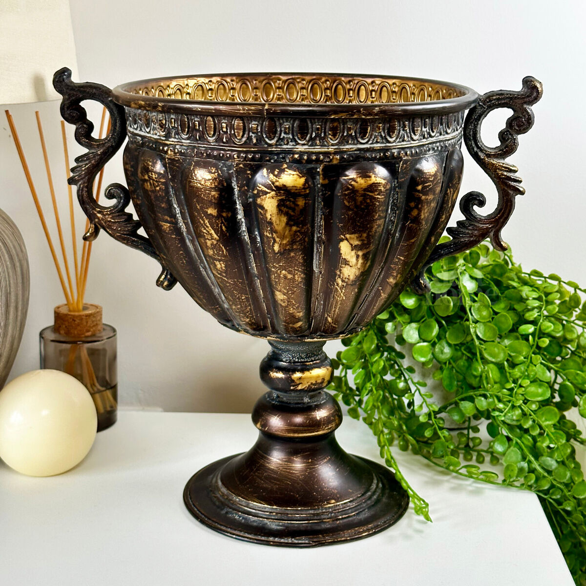 Bronze And Gold Metal Plant Pot Bronze And Gold Metal Plant Pot