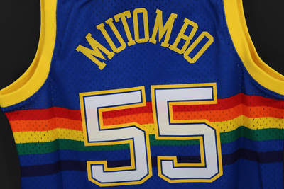Mitchell & Ness デンバー・ナゲッツ タンクトップ ムトンボ 55 1991-92 Dikembe Mutombo #55 Denver Nuggets Mens Mitchell