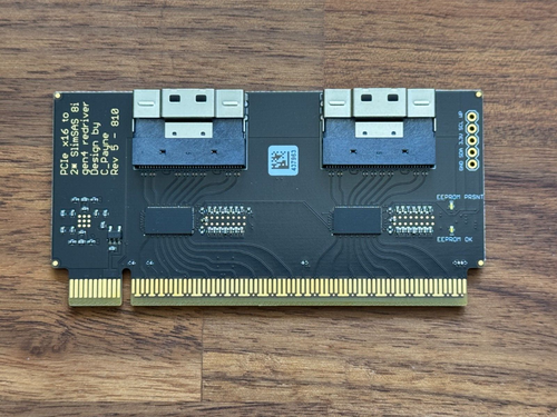 SlimSAS PCIe gen4 Host Adapter x16 -REDRIVER-