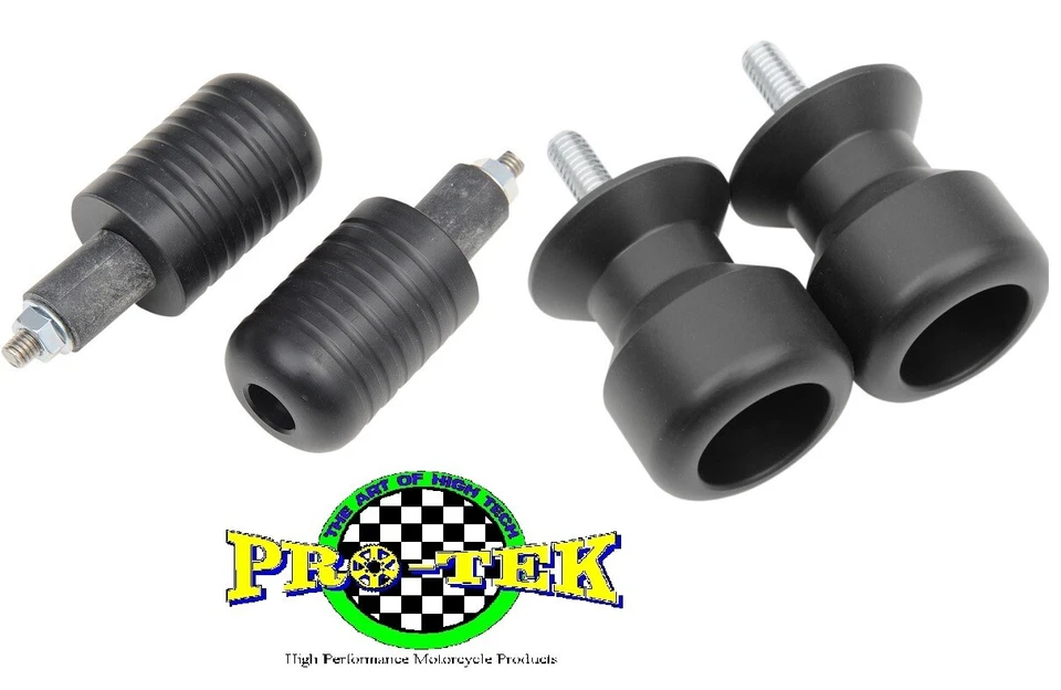 NUEVO Kit Deslizante Extremo Barra Carrete Negro Pro-tek Suzuki 1999-2023 SV650 SV1000 Negro Foto 2 de 4