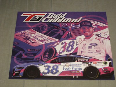 2022 TODD GILLILAND #38 EO SOUTH FLORIDA NASCAR POSTCARD