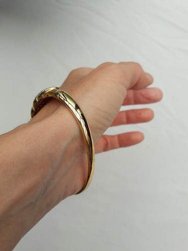 Vintage Bracelet Sterling silver 925 Yellow Gold plated Stones - Picture 4 of 9