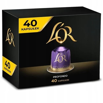 Nespresso L'OR Espresso LUNGO PROFONDO 8 - Coffee Pods  40 Capsules