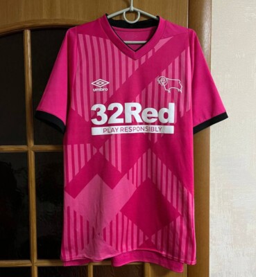 Derby County 2020-2021 Third Pink Jersey Umbro Size M