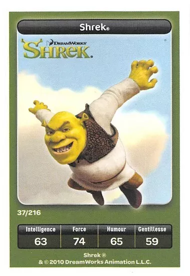 Card Carrefour Dreamworks N°3/216 - Shrek